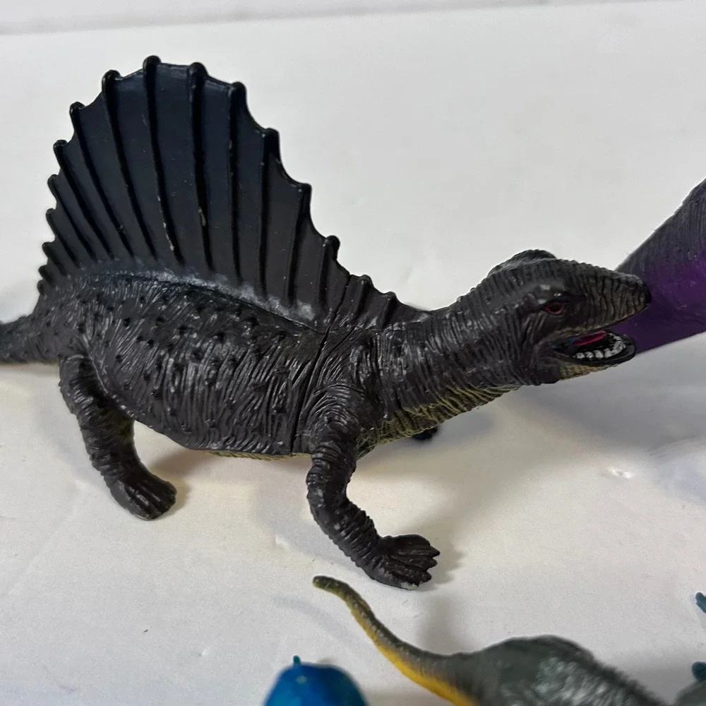 Vintage Style Dinosaur Toy Figure Lot of 7 Spinosaurus Pachycephalosaurus Multi